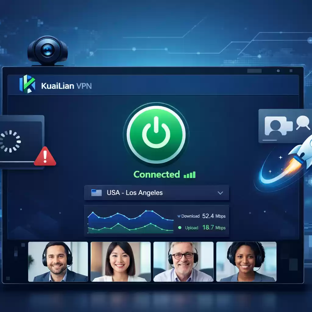 线上研讨会卡顿？快连让观点交流无障碍