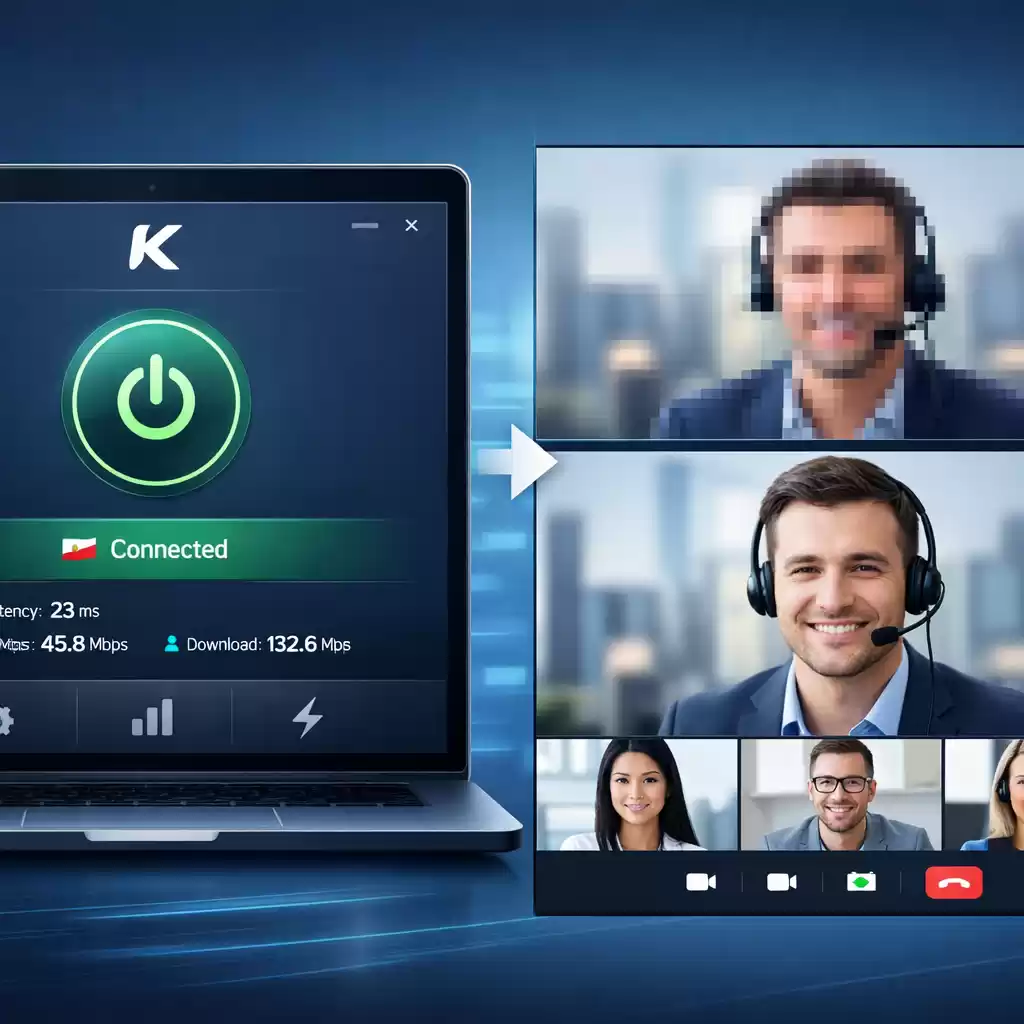 视频会议画面糊?快连让画质清晰如亲临