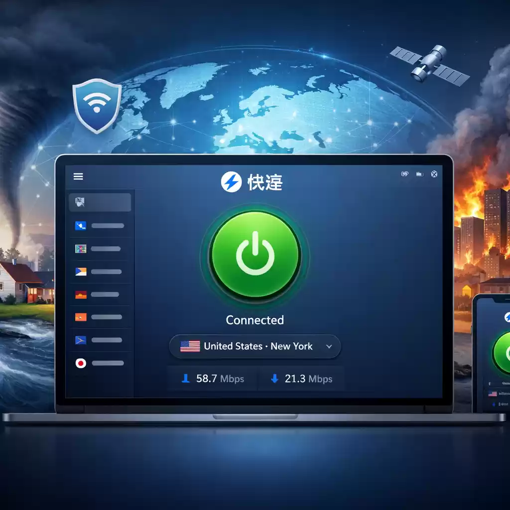 快连全球加速器:在自然灾害中守护您的通信生命线