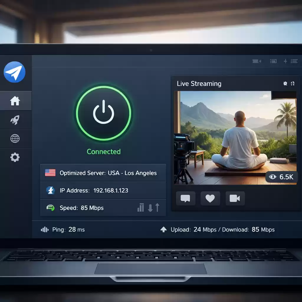 快连加速器让海外冥想Retreat直播更沉浸