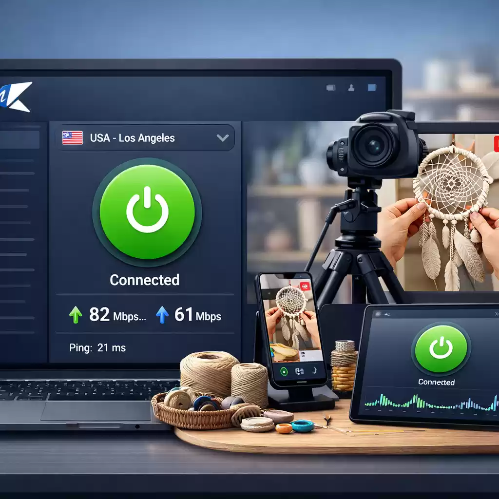 快连加速器让海外手工艺人直播教学更清晰