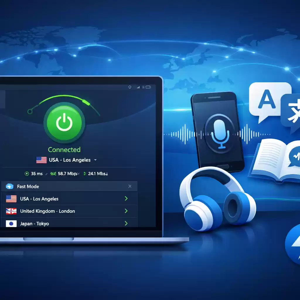 快连加速器让海外语言学习APP发音更清晰