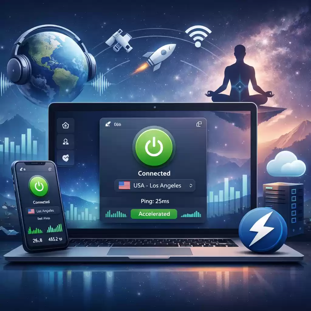 快连加速器：让海外宇宙疗愈声音纯净传递