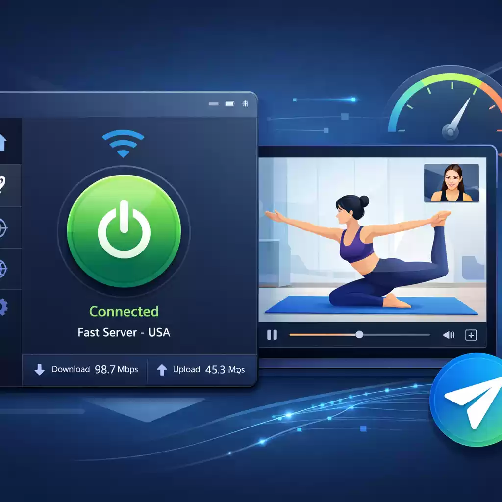 线上瑜伽课卡顿？快连让运动节奏不打乱